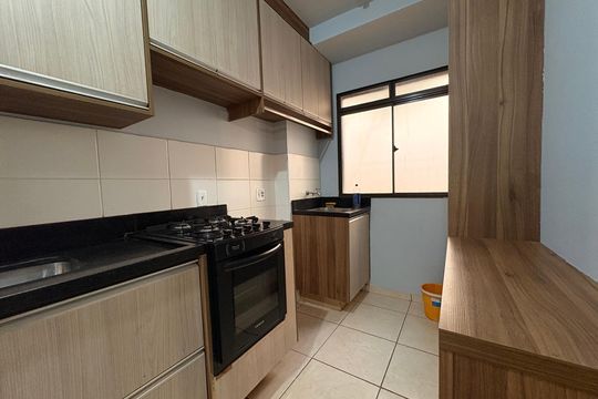 Cozinha de apartamento para alugar com 2 quartos, 44m² em Jardim Maria Goretti, Ribeirão Preto