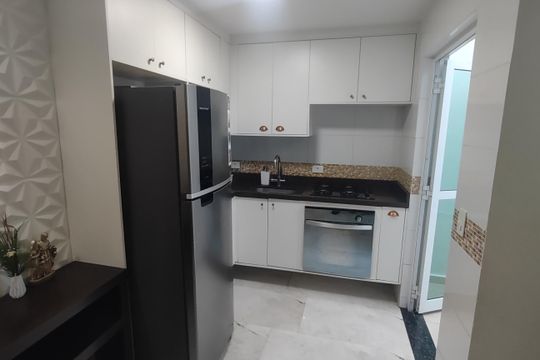 Cozinha de apartamento à venda com 2 quartos, 45m² em Santa Maria, São Caetano do Sul