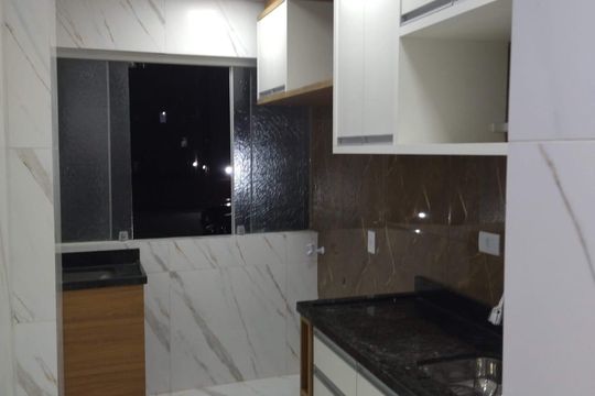 Cozinha de apartamento à venda com 2 quartos, 45m² em Vila Santa Luzia, São Bernardo do Campo