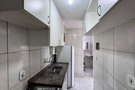 Cozinha e Área de Serviço de apartamento para alugar com 1 quarto, 30m² em Recreio dos Bandeirantes, Rio de Janeiro