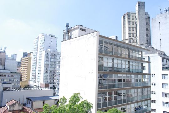 Vista de kitnet/studio para alugar com 1 quarto, 38m² em Vila Buarque, São Paulo