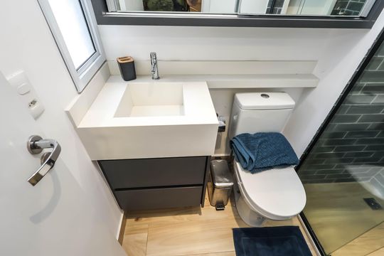 Banheiro de kitnet/studio para alugar com 1 quarto, 31m² em Vila Mariana, São Paulo