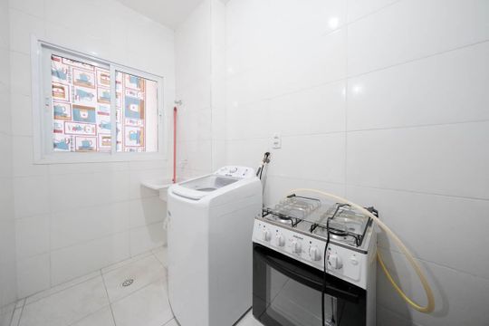 Sala/Cozinha de apartamento à venda com 1 quarto, 45m² em Vila Dalila, São Paulo