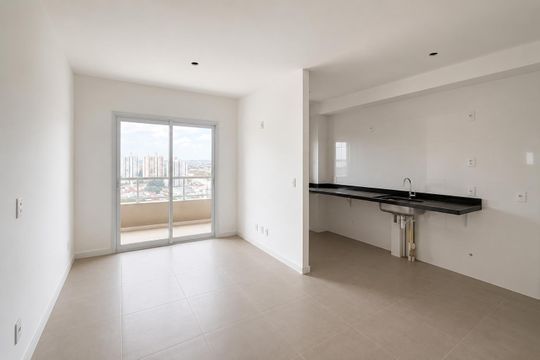 Sala/Cozinha de apartamento à venda com 2 quartos, 70m² em Jardim Brasil, Campinas
