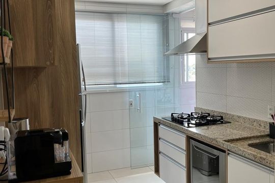 Cozinha de apartamento à venda com 2 quartos, 78m² em Campestre, Santo André