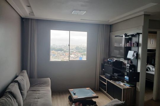 Sala de apartamento à venda com 2 quartos, 57m² em Vila Nogueira, Diadema