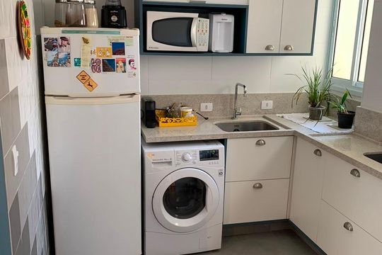 Cozinha de apartamento à venda com 1 quarto, 53m² em Bela Vista, São Paulo
