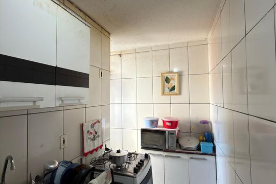 Cozinha e Área de Serviço de apartamento à venda com 2 quartos, 42m² em Cooperativa, São Bernardo do Campo