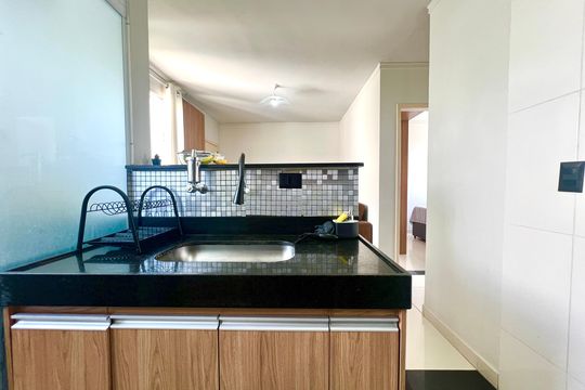 Cozinha de apartamento à venda com 2 quartos, 45m² em Arvoredo, Contagem