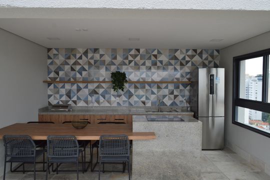 Área Gourmet de kitnet/studio para alugar com 1 quarto, 23m² em Vila Mariana, São Paulo