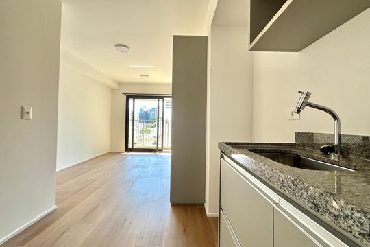 Cozinha de apartamento para alugar com 1 quarto, 28m² em Vila Clementino, São Paulo