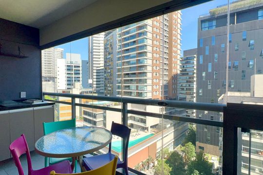 Varanda de kitnet/studio para alugar com 1 quarto, 31m² em Sumarezinho, São Paulo