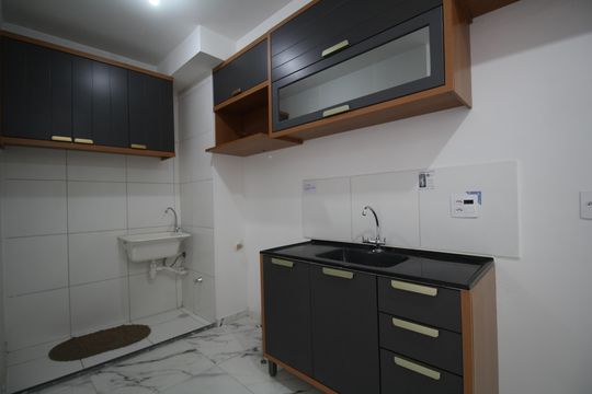 Cozinha de apartamento para alugar com 2 quartos, 38m² em Vila Andrade, São Paulo