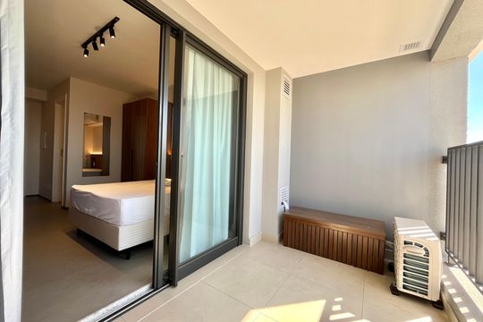 Varanda de kitnet/studio para alugar com 1 quarto, 28m² em Vila Clementino, São Paulo