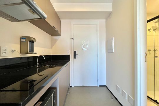 Cozinha de kitnet/studio para alugar com 1 quarto, 28m² em Vila Clementino, São Paulo