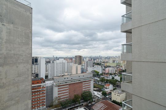 Vista da Suíte de apartamento para alugar com 1 quarto, 34m² em Aclimação, São Paulo