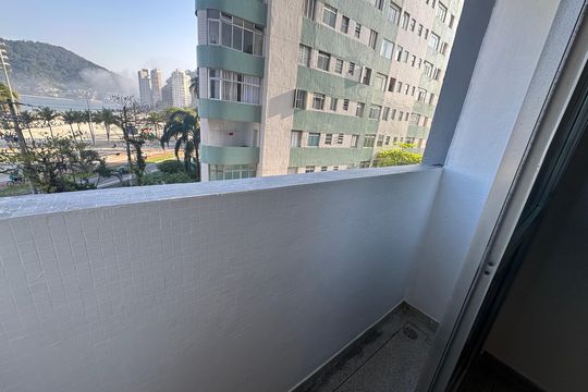 Sacada de apartamento para alugar com 1 quarto, 58m² em Centro, São Vicente