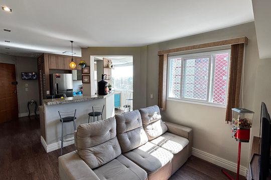 Sala - Sala de Jantar  de apartamento à venda com 2 quartos, 63m² em Vila Homero Thon, Santo André