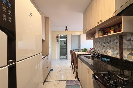 Cozinha de apartamento à venda com 2 quartos, 47m² em Jardim Jamaica, Santo André