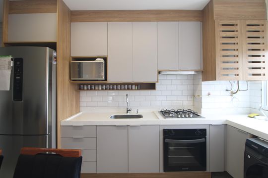 Cozinha de apartamento à venda com 2 quartos, 39m² em Vila Campo Grande, São Paulo