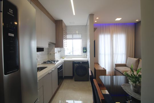 Cozinha de apartamento à venda com 2 quartos, 39m² em Vila Campo Grande, São Paulo