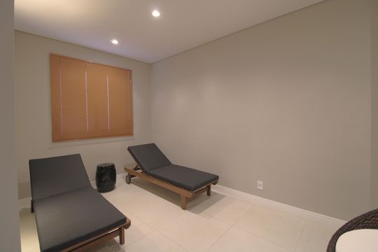 Sala de descanso da sauna de apartamento à venda com 2 quartos, 39m² em Vila Campo Grande, São Paulo