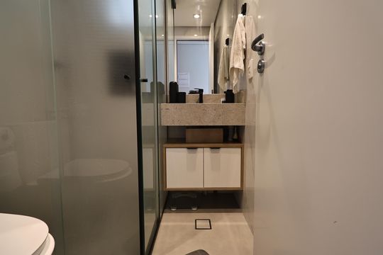 Banheiro de apartamento à venda com 2 quartos, 54m² em Casa Branca, Santo André