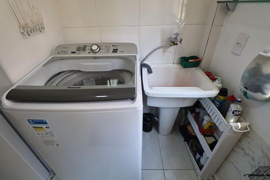 Lavanderia de apartamento à venda com 2 quartos, 51m² em Parque Sao Vicente, Santo André