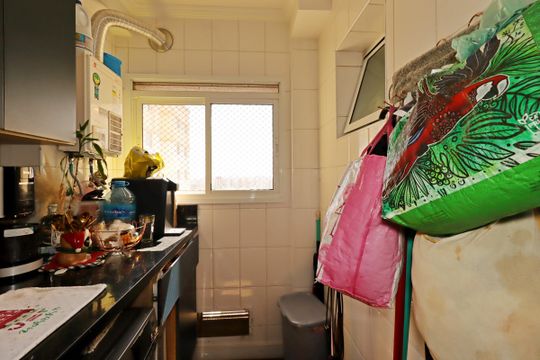 Área de Serviço de apartamento à venda com 3 quartos, 77m² em Campestre, Santo André