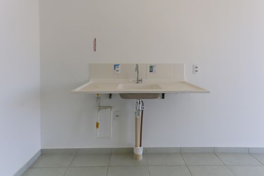 Cozinha de apartamento para alugar com 1 quarto, 27m² em Morumbi, São Paulo