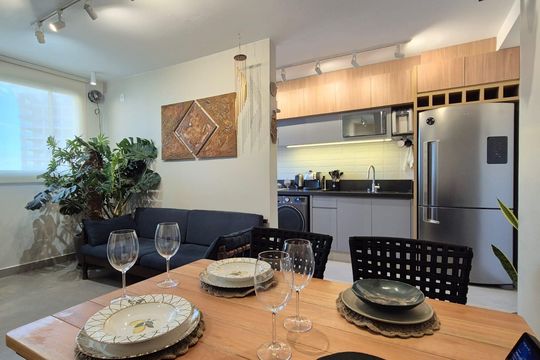 Sala de Jantar de apartamento à venda com 2 quartos, 55m² em Vila Rosa, Goiânia