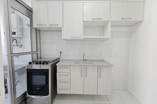 Cozinha de apartamento para alugar com 2 quartos, 47m² em Parque Campolim, Sorocaba