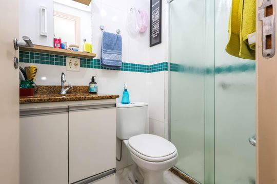Banheiro de apartamento para alugar com 2 quartos, 72m² em Cambuci, São Paulo