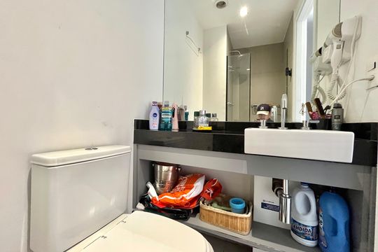 Banheiro de kitnet/studio para alugar com 1 quarto, 22m² em Vila Clementino, São Paulo