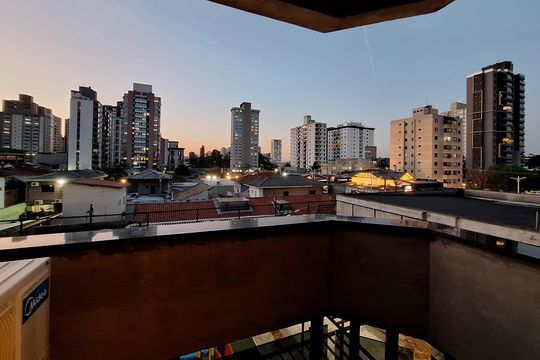 Sacada suíte  de apartamento à venda com 3 quartos, 138m² em Jardim, Santo André