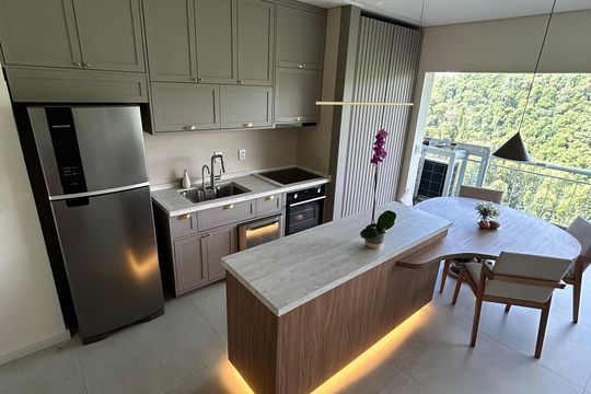 Cozinha de apartamento para alugar com 1 quarto, 60m² em  trix housing tambore, Santana de Parnaíba