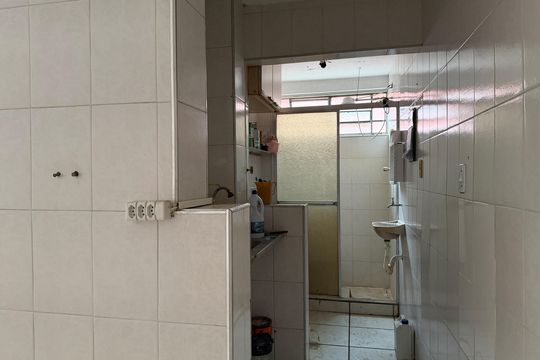 Cozinha e Área de Serviço de kitnet/studio para alugar com 1 quarto, 37m² em Itararé, Santos