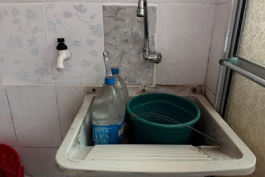 Cozinha e Área de Serviço de kitnet/studio para alugar com 1 quarto, 37m² em Itararé, Santos