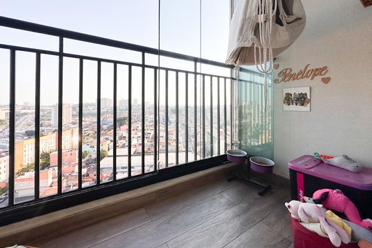 Sacada de apartamento à venda com 2 quartos, 52m² em Jardim Olavo Bilac, São Bernardo do Campo