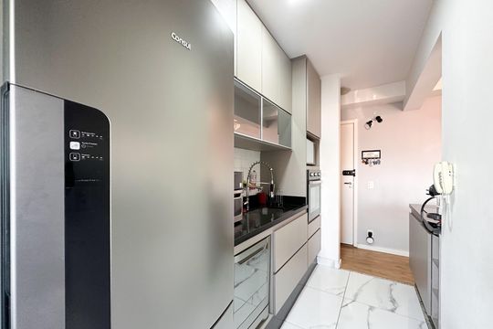 Cozinha de apartamento à venda com 2 quartos, 52m² em Jardim Olavo Bilac, São Bernardo do Campo