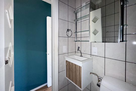 Banheiro - Suíte de casa de condomínio para alugar com 2 quartos, 70m² em Paulicéia, São Bernardo do Campo
