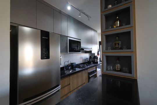Cozinha de apartamento para alugar com 2 quartos, 57m² em Alto da Boa Vista, Ribeirão Preto