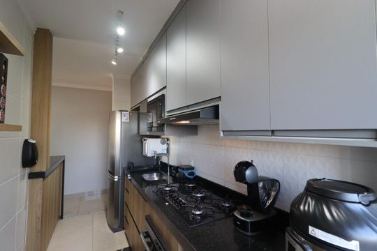 Cozinha de apartamento para alugar com 2 quartos, 57m² em Alto da Boa Vista, Ribeirão Preto
