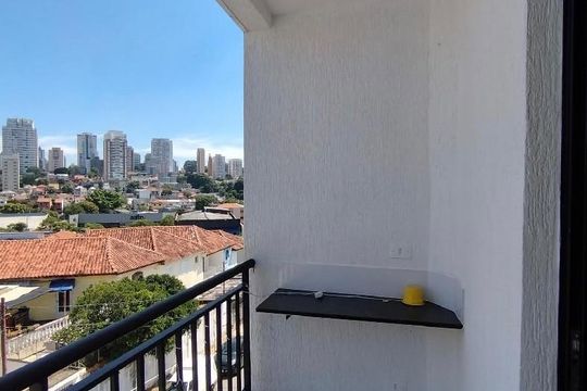 Varanda de apartamento à venda com 2 quartos, 48m² em Vila Gumercindo, São Paulo