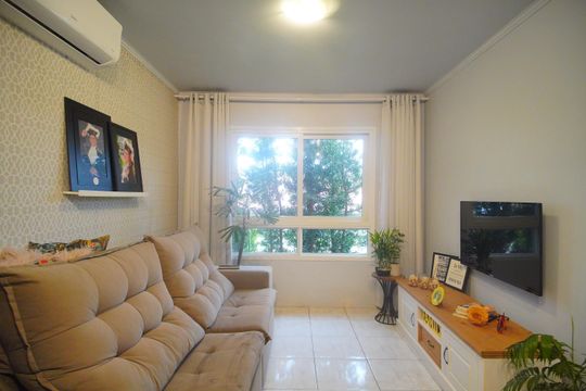 Sala de casa de condomínio para alugar com 3 quartos, 126m² em Rondônia, Novo Hamburgo