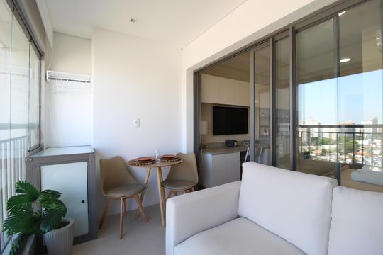 Varanda do studio de kitnet/studio à venda com 1 quarto, 28m² em Indianópolis, São Paulo