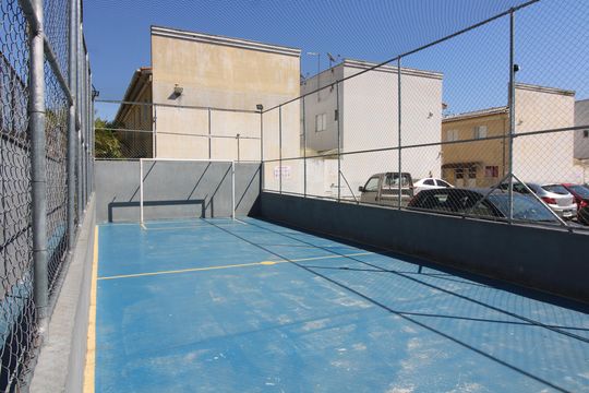 area comum - quadra de casa de condomínio à venda com 2 quartos, 54m² em Jardim Sao Nicolau, São Paulo