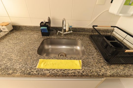 Cozinha - Pia de apartamento à venda com 2 quartos, 51m² em Parque Erasmo Assunção, Santo André