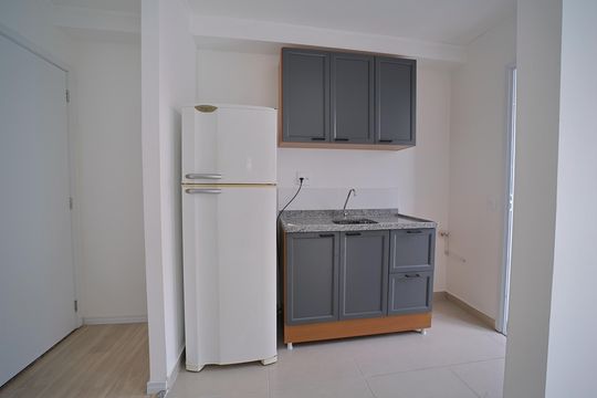 Cozinha de apartamento para alugar com 2 quartos, 42m² em Vila Guilhermina, São Paulo