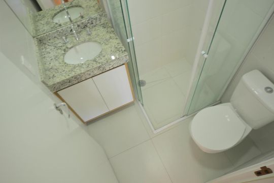 Banheiro  de apartamento para alugar com 2 quartos, 60m² em Centro, São Bernardo do Campo